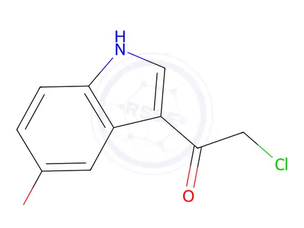 Chemical structure of 2-chloro-1-(5-hydroxy-1H-indol-3-yl)ethan-1-one