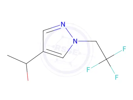 Chemical structure of 1-(1-(2,2,2-Trifluoroethyl)-1H-pyrazol-4-yl)ethan-1-ol