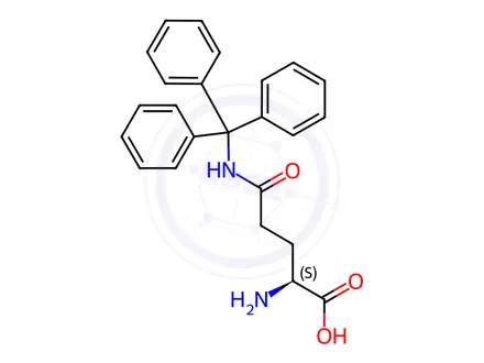 Chemical structure of H-Gln(trt)-oh