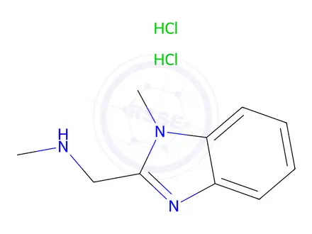 Chemical structure of n-Methyl-1-(1-methyl-1h-benzo[d]imidazol-2-yl)methanamine Dihydrochloride