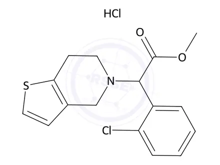 Chemical structure of (+/-)-Clopidogrel hydrochloride DISCONTINUED