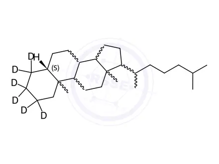 Chemical structure of 5α-Cholestane-2,2,3,3,4,4-d6