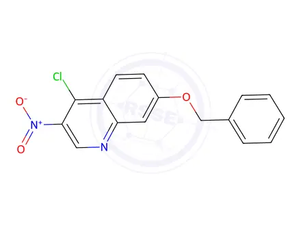 Chemical structure of 7-(Benzyloxy)-4-chloro-3-nitroquinoline