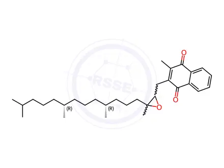 Chemical structure of Trans Phytonadione Epoxy Impurity