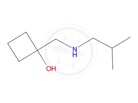 Chemical structure of 1-{[(2-methylpropyl)amino]methyl}cyclobutan-1-ol