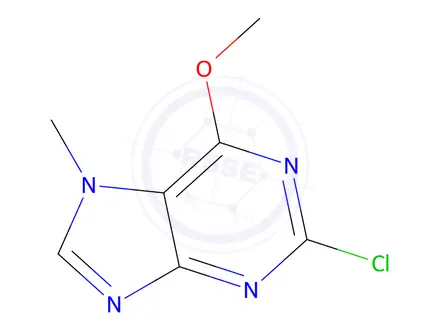 Chemical structure of 2-Chloro-6-methoxy-7-methyl-7H-purine