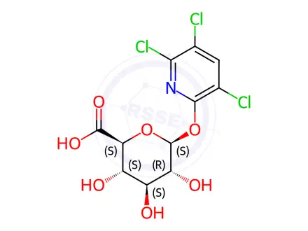 Chemical structure of 3,5,6-Trichloro-2-pyridinol-beta-D-Glucuronide