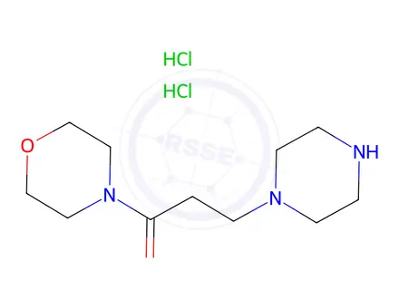 Chemical structure of 1-Morpholin-4-yl-3-piperazin-1-yl-propan-1-one Dihydrochloride