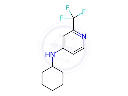 Chemical structure of N-cyclohexyl-2-(trifluoromethyl)pyridin-4-amine