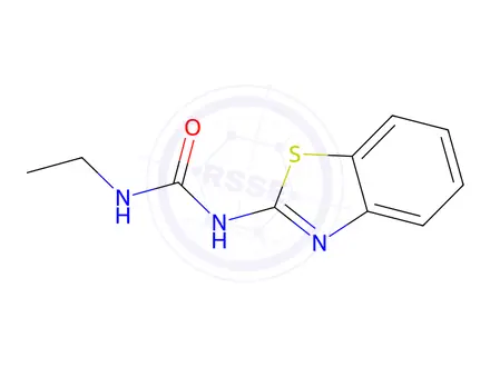 Chemical structure of Urea, 1-(2-benzothiazolyl)-3-ethyl-(8CI)