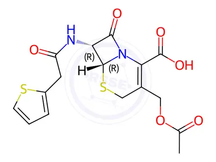 Chemical structure of Cephalothin