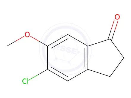 Chemical structure of 5-Chloro-6-methoxy-indan-1-one