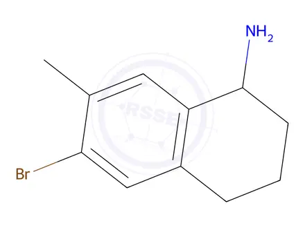 Chemical structure of 6-Bromo-7-methyl-1,2,3,4-tetrahydronaphthalen-1-amine