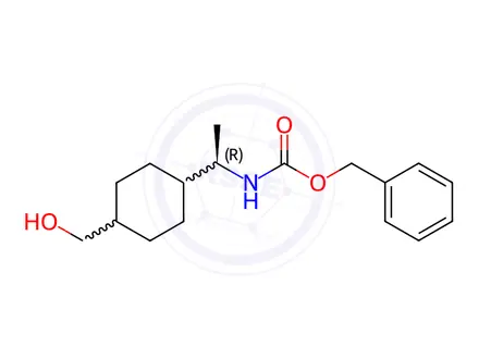 Chemical structure of Carbamic acid, N-[(1R)-1-[4-(hydroxymethyl)cyclohexyl]ethyl]-, phenylmethyl ester