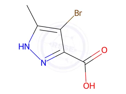 Chemical structure of 4-Bromo-5-methyl-1H-pyrazole-3-carboxylic Acid