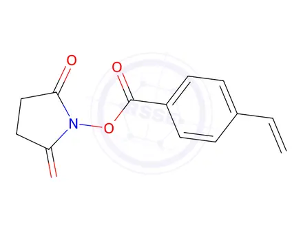 Chemical structure of Benzoic acid, 4-ethenyl-, 2,5-dioxo-1-pyrrolidinyl ester
