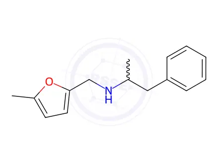 Chemical structure of N-((5-methylfuran-2-yl)methyl)-1-phenylpropan-2-amine