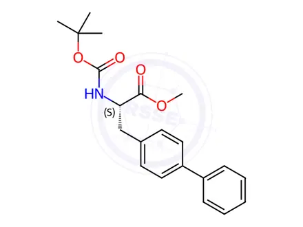 Chemical structure of (S)-METHYL N-TERT-BUTOXYCARBONYL-3-(4-BIPHENYLYL)-2-AMINOPROPIONATE