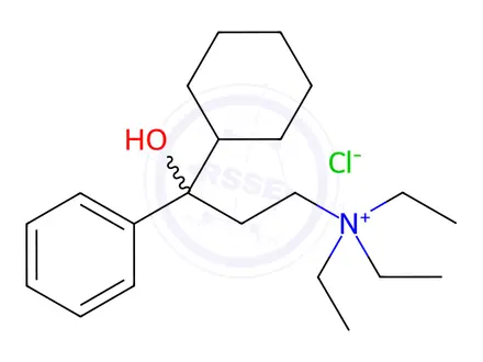 Chemical structure of Tridihexethyl Chloride