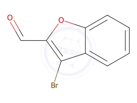Chemical structure of 3-bromo-1-benzofuran-2-carbaldehyde