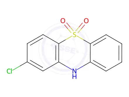 Chemical structure of 2-Chloro-10H-phenothiazine 5,5-dioxide