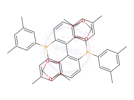 Chemical structure of (R)-(+)-4,4'-Bis[di(3,5-xylyl)phosphino]-3,3'-bi(1,2-methylenedioxybenzene)