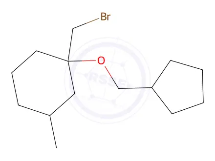 Chemical structure of 1-(Bromomethyl)-1-(cyclopentylmethoxy)-3-methylcyclohexane