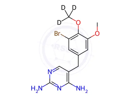 Chemical structure of Trimethoprim Impurity 6-d3 (Trimethoprim EP Impurity F-d3)
