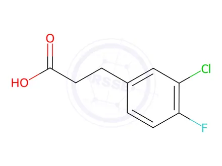 Chemical structure of 3-(3-Chloro-4-fluoro-phenyl)-propionic acid