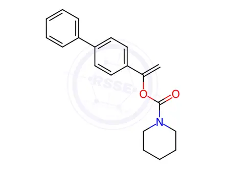 Chemical structure of 1-[1,1-Biphenyl]-4-ylethenyl Ester 1-Piperidinecarboxylic Acid