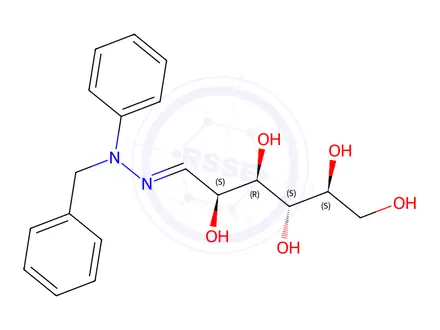 Chemical structure of L-Altrose benzylphenyl hydrazone