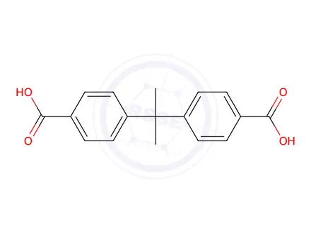 Chemical structure of 4,4'-(Propane-2,2-diyl)dibenzoic acid