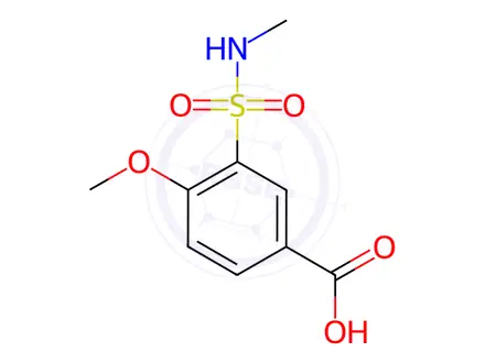 Chemical structure of 4-Methoxy-3-(N-methylsulfamoyl)benzoic acid