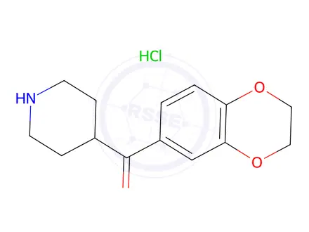 Chemical structure of (2,3-Dihydrobenzo[b][1,4]dioxin-6-yl)(piperidin-4-yl)methanone hydrochloride