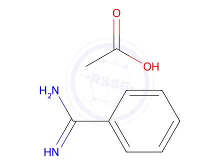 Chemical structure of Benzenecarboximidamide, acetate (1:1)
