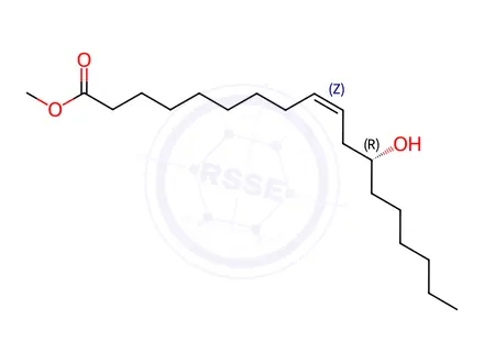 Chemical structure of Methyl (Z)-12-hydroxyoctadec-9-enoate