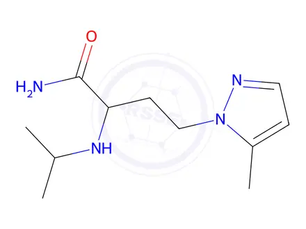 Chemical structure of 2-(Isopropylamino)-4-(5-methyl-1h-pyrazol-1-yl)butanamide