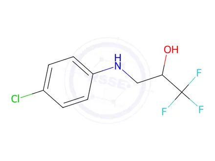 Chemical structure of 3-[(4-chlorophenyl)amino]-1,1,1-trifluoropropan-2-ol