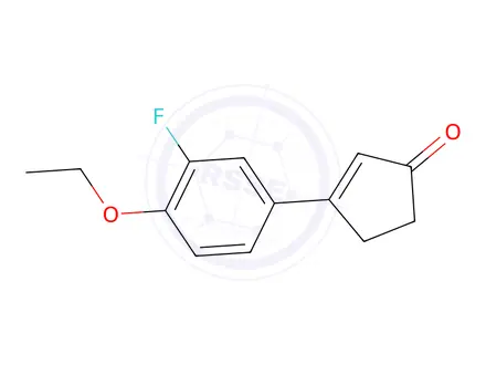 Chemical structure of 3-(4-ethoxy-3-fluorophenyl)cyclopent-2-en-1-one