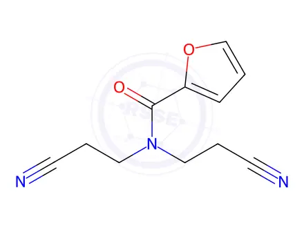 Chemical structure of n,n-Bis(2-cyanoethyl)furan-2-carboxamide