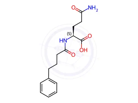 Chemical structure of N2-(1-Oxo-4-Phenylbutyl)-L-Glutamine