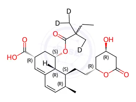 Chemical structure of 6'-Carboxy Simvastatin-d6