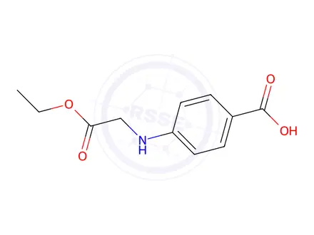 Chemical structure of 4-[(2-ethoxy-2-oxoethyl)amino]benzoic Acid