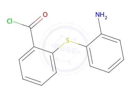 Chemical structure of 2-((2-aminophenyl)thio)benzoyl chloride