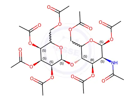 Chemical structure of N-Acetyllactosamine Heptaacetate
