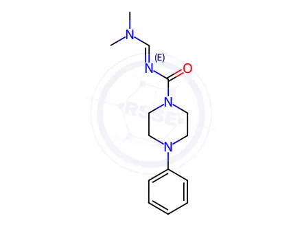 Chemical structure of N-((dimethylamino)methylene)-4-phenylpiperazine-1-carboxamide