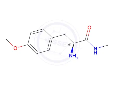 Chemical structure of (S)-2-Amino-3-(4-methoxyphenyl)-N-methylpropanamide