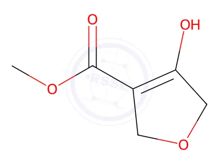 Chemical structure of 3-Furancarboxylic acid, 2,5-dihydro-4-hydroxy-, methyl ester