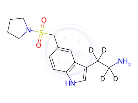 Chemical structure of Almotriptan Impurity 2-d4 (Almotriptan EP Impurity D-d4)(Almotriptan N,N-Didesmethyl-d4)