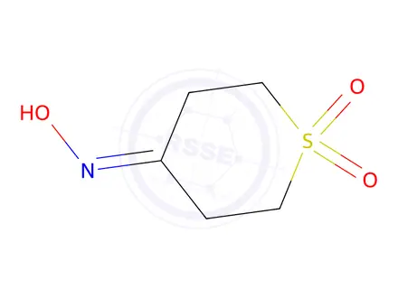 Chemical structure of 4-(Hydroxyimino)tetrahydro-2H-thiopyran 1,1-dioxide